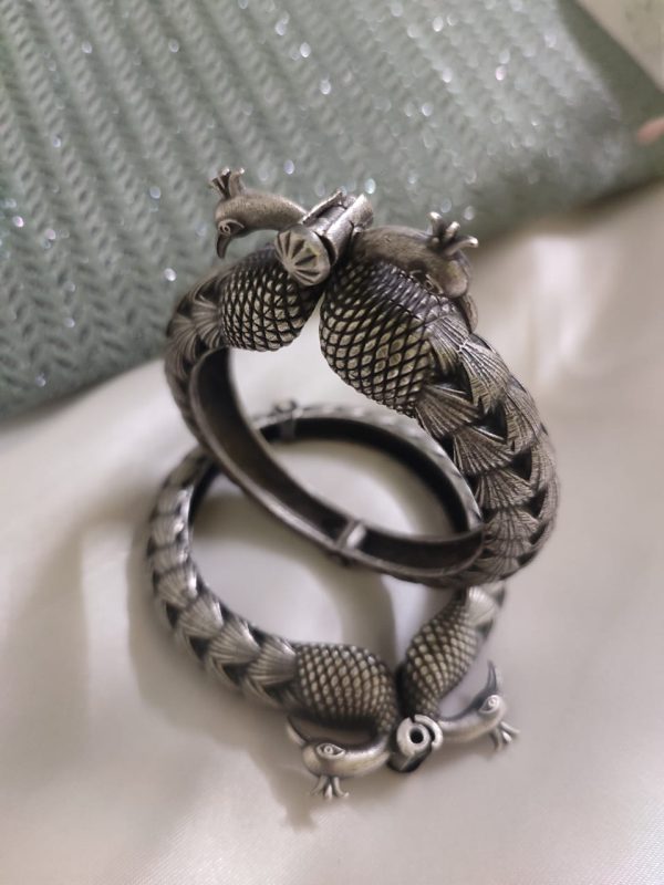 Peacock Oxidised Bracelet| Affordable Luxury Jewellery - Image 2