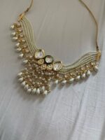 Luxury Kundan Pearl Chokar Necklace for Wedding look | C-413 - Image 2