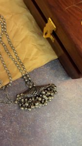 Kadini Statement Oxidised Necklace | Vintage style | C-416 - Image 3