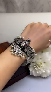 Eagle Oxidised Silver Replica Bracelet |Best luxury Style | C-411 - Image 3