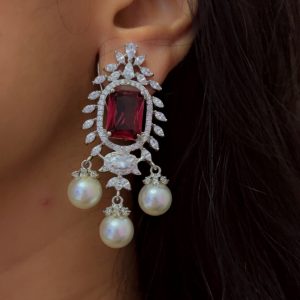 Saahi Red Earrings