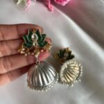 JIVA SILVER LOOK ALIKE KUNDAN JHUMKA - Image 3