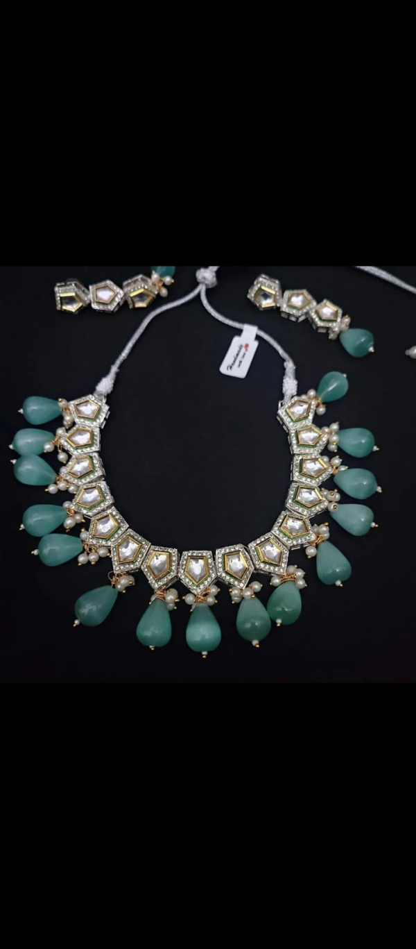 Kundan necklace  Penta style kundan  - Image 3