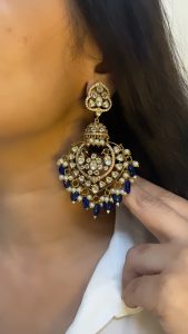 Maharani green jhumka - Image 5