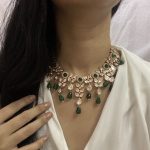 Vaani green polki necklace - Image 2
