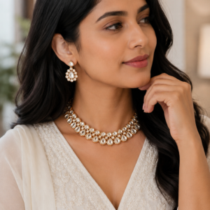 Kundan polki necklace