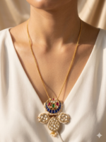 Handmade kundan Royal Goldplated pendent