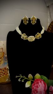 Handmade Matsya Meena Kundan Pearl Choker Set | Royal Gold Plated Convertible Necklace for Women C- 319 - Image 3