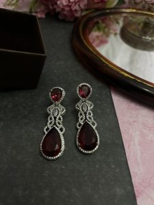 Aadya Red earrings - Image 3
