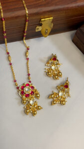 Pachi kundan gold plated Pendent set|Indian jewellery C-321 - Image 5