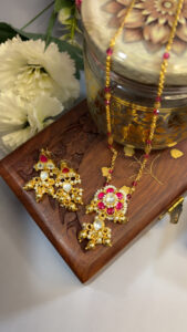 Pachi kundan gold plated Pendent set|Indian jewellery C-321 - Image 4