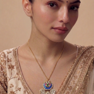 Royal Pachi Kundan Pendant Necklace | Real Gold Look Ethnic Jewellery C-322