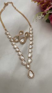 Alankrita kundan Polki carat plating Necklace