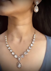 Alankrita kundan Polki carat plating Necklace - Image 3