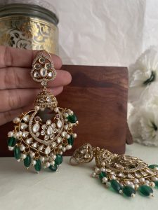 Maharani green jhumka