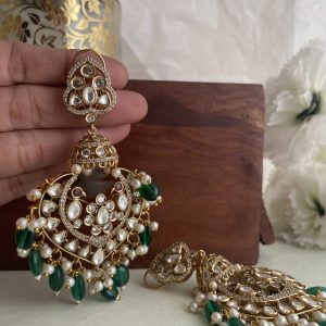Maharani green jhumka