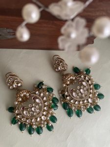 Maharani green jhumka - Image 4