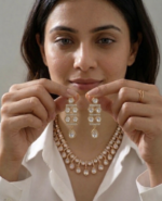 Luxurious Carat  Finish Kundan Necklace Perfect Festive wear C-315 - Image 4