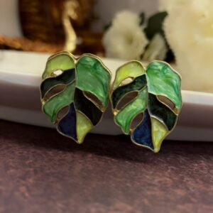 Korean Green earrings 