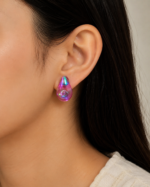 Violet Tear Drop Western Style Stunning Earrings |Office wear C -303