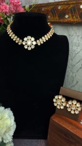 Jodha Moissanite polki kundan Chokar - Image 2