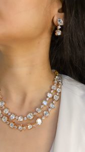 ROYAL DOUBLE LINE KUNDAN NECKLACE - Image 2