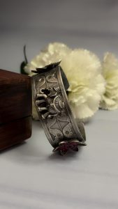 Oxidised Silver Replica Bracelet for Women | Ethnic, Boho & Party Wear Jewellery C-273 - Image 2