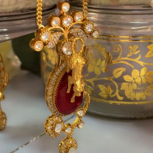 RED DUBLET STONE KUNDAN NECKLACE