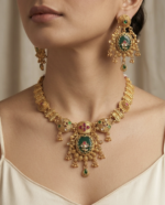 Traditional Gold look Rajwadi jewellery set | C-268 - Image 2