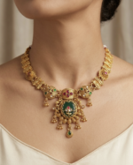 Traditional Gold look Rajwadi jewellery set | C-268 - Image 3