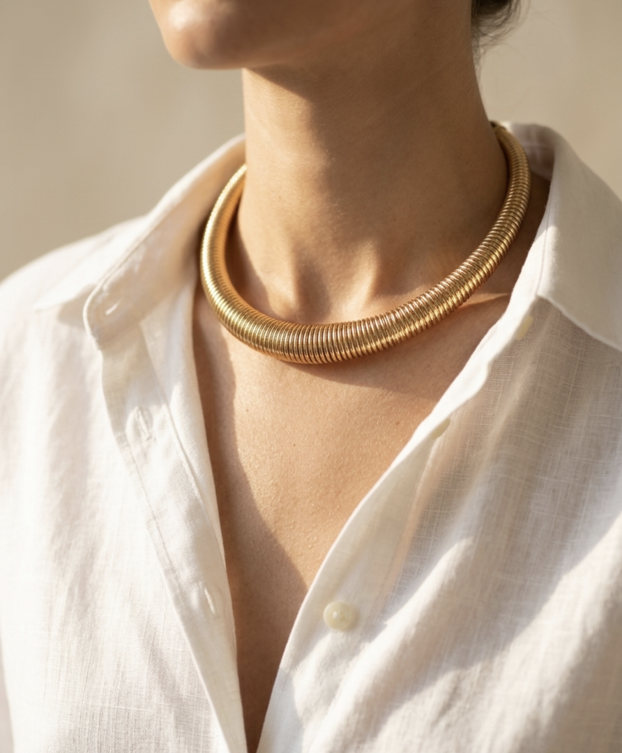 IMG_20260528_164941 Gold look Indo Western Statement Halsli Necklace | C-242 - Image 1