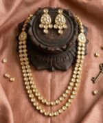 Anisha Kundan double layer Necklace | C-239 - Image 3